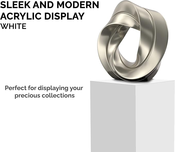 Marketing Holders Acrylic Display Riser Box 12" x 12" x 16" White with Black Base Versatile Tall Retail Product Riser or Wedding Floral Centerpiece Pedestal - Image 4