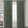 H.VERSAILTEX Back Tab Dark Green Curtains 102 Inch Long for Living Room, Rod Pocket Room Darkening Thermal Insulated Blackout Curtains, 52 x 102 Inch, Bronze Green, 2 Panels by HVERSAILTEX