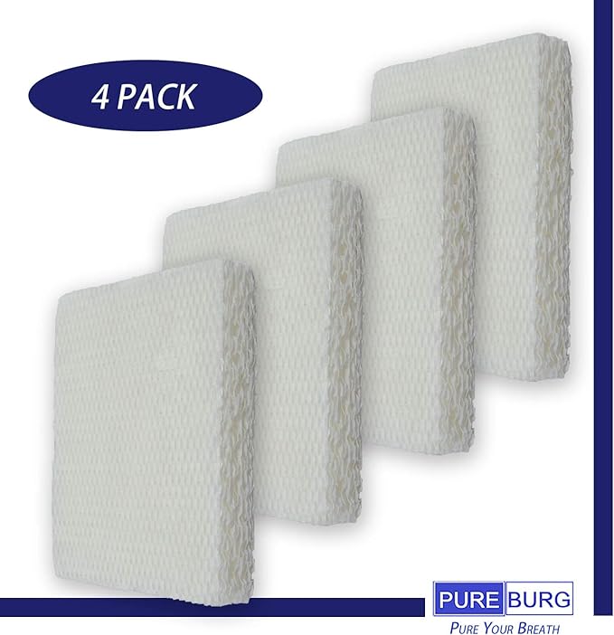 PUREBURG HFT600 Replacement Humidifier Wick Filters Compatible with Honeywell HFT600 Fits HEV615 and HEV620 Series Top Fill Tower humidifier,Filter T, 4-Pack - Image 2