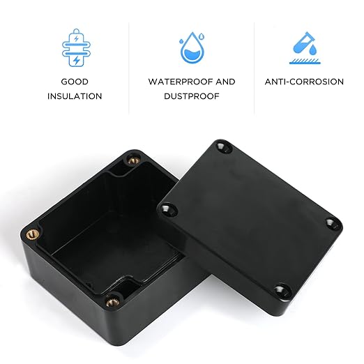 6PCS Electronic Project Box,IP65 Waterproof Dustproof ABS Plastic Junction Box- Indoor and Outdoor Electronics Cable Electrical Project Boxes 2.55x2.28x1.37 inch - Image 5