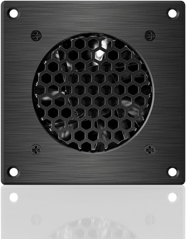 AC Infinity AIRPLATE S1, Quiet Cooling Fan System 4" with Speed Control, for Home Theater AV Cabinets - Image 2