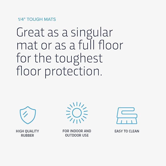 Flooring Inc's 1/4" Thick Tough Rubber Flooring Roll | Flexible Recycled Rubber Floor Mats for Home Gym | Heavy Duty Rubber Mat for Home Gyms, Sheds, Horse Stall Mat or Trailer - Image 7