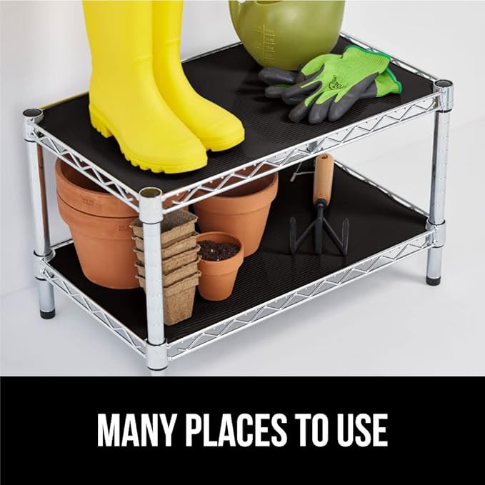 GORILLA GRIP DuraGuard Shelf Liner, 17.5x30 Non-Adhesive Cabinet Liners for Kitchen Drawers, Shelves, Refrigerator, Pantry Storage, Bathroom Closet, Durable Waterproof BPA Free Ribbed Plastic, Black - Image 7