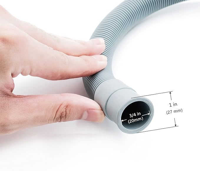 16.4ft Washing Machine Drain Hose, Universal Drain Hose Extension Kit for Washer, Dishwasher, Flexible Discharge Hose for LG/ GE/ Samsung, Fit up to 1-1/2 Inch Drain Outlets (16.4) - Image 6