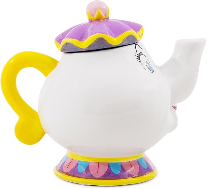 Silver Buffalo Disney Beauty and the Beast Mrs. Potts Teapot 3D Sculpted Ceramic Cookie Snack Candy Jar (Small) - Image 5