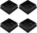 4 Pack 2" Square Plastic Plugs, Black Tubing End Caps Plugs Insert for Square Tube and Furniture Legs by Bonsicoky