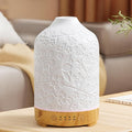 Aromatherapy Essential Oil Diffuser 150ml Ceramic Ultrasonic Aroma Oil Diffuser Humidifier Whisper Quiet Timer Setting 7 LED Colors Changing Lights for Home Office (Cherry Blossom) by EQUSUPRO