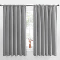 NICETOWN Short Curtains for Small Window - Thermal Insulated Rod Pocket Blackout Drapes/Draperies for Dining Room (2 Panels, W70 x L63 inches, Silver Grey) by NICETOWN