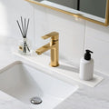 Kitchen Sink & Bathroom Faucet Mat, Diatomite Stone Splash Guard & Sink Protector, Super Absorbent Splash Guard to Prevent Water Drips & Moisture, Non-Slip Bathroom Counter Mat (White, 23.6 x 4) by Unknown