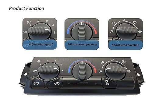 599-266 Front HVAC Climate Control Module Panel is Compatible with 1999-2002 Chevy Tahoe Avalanche Suburban Silverado and GMC Yukon Sierra A/C Heater Control Switch - Image 5
