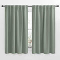 NICETOWN Insulated Room Darkening Curtain Panels - (Greyish Green Color) W52 x L54, 2 Pieces, Room Darkening Window Treatment Drape Panel by NICETOWN