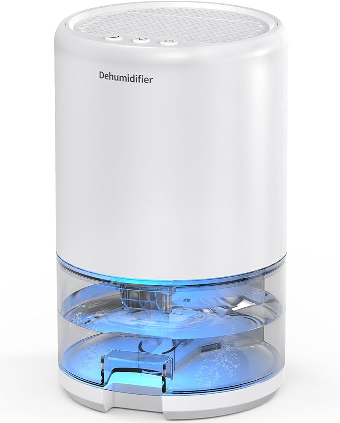 Dehumidifier, 35 oz Small Dehumidifiers for Home, Bathroom, Bedroom, Closet, Ultra-Quiet with Sleep Mode, 7 Color Lights & Auto Shut Off, Compact & Portable for RV, Rooms, Basement, Energy Saving by Lonxfy