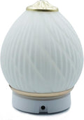 Aroma Diffuser Ultrasonic Essential Oil Aromatherapy Diffusers Stress Relaxing Ceramic Humidifier Adjustable Mist Mode Waterless Auto Shut-Off for Office Home Baby Study Yoga Spa White (Gold) by K-Cliffs