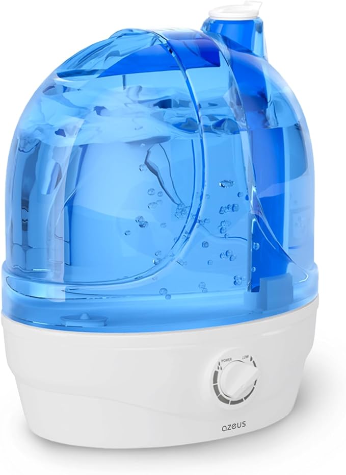AZEUS 2.8L Large Capacity Ultrasonic Cool Mist Humidifier - Powerful Moisture Control for Comfortable Spaces, Lasts up to 30 Hours, Auto Shut-Off (BPA-Free) - Image 4