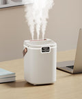 Air Humidifier for Bedroom with Three Spray, 2L Quiet Cool Mist Humidifier for Plants Dorm Room Office Home Car Personal Humidificador with Top Water Inlet & 4 Mist Modes & Night Light by Plilogo
