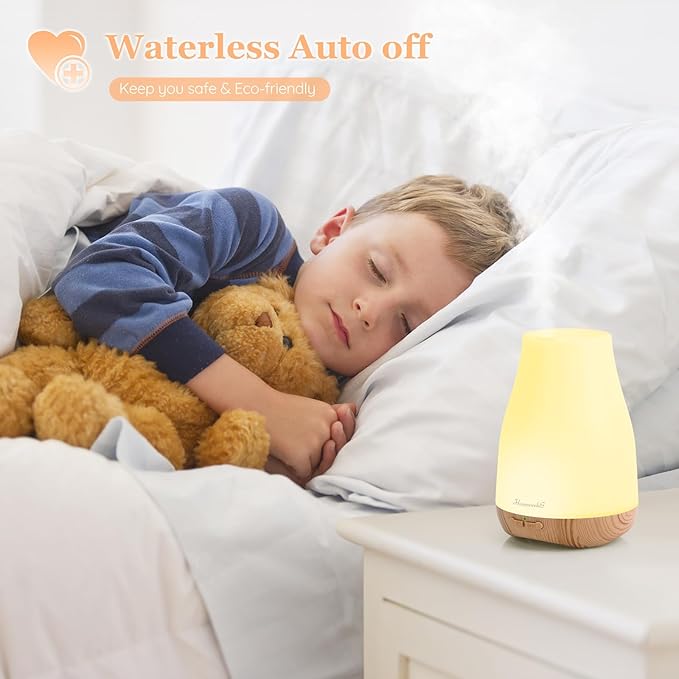 Aromatherapy Essential Oil Diffuser for Room: Air Humidifier Aroma Scent Cool Mist Diffusers Colorful Light Cute Mini Small Waterless Auto Off Ultrasonic for Home Bedroom - Image 7