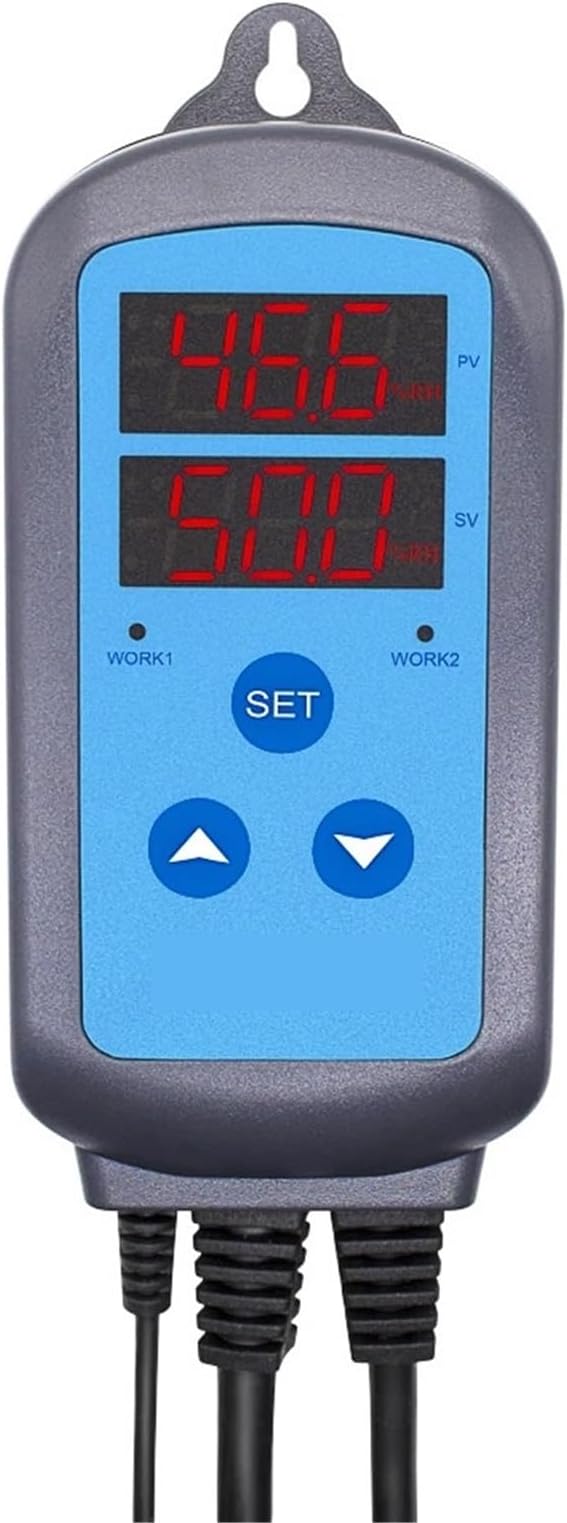 IHC-200 Pre-Wired Digital Dural Stage Humidity Controller, Dehumidification Humidifaction Control for Humidifier and Fan(US Socket) - Image 3