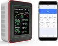 Professional 15-in-1 Air Quality Monitor with Smartphone APP - Dual Chip - Sensors Detect CO2, PM2.5/PM10, HCHO, TVOC | Real-Time Alerts & Custom Thresholds | for Home, Car, Office, Plants, Pets by Unknown