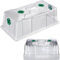 Foaincore 10 Packs 7'' Tall Humidity Vented Domes 1020 Flat Trays Cover Clear Plastic Greenhouse Grow Tray Covers Propagation Seed Cloning Kit for Plants Seed Starting Germination by Foaincore