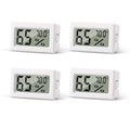 Atogou 4-Pack Mini Hygrometer Indoor Humidity Meter, Digital Humidity Gauge Indoor Thermometer (℉) for Home, Office, Reptile, Car, Greenhouse, Lab, Terrarium, Cellar, Humidors A02 White by ATOGOU