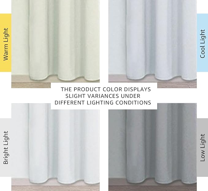 NICETOWN Easy Care Solid Thermal Insulated Grommet Room Darkening Curtains/Drapes for Bedroom (2 Panels, 42 by 84, Light Grey-Greyish White) - Image 3