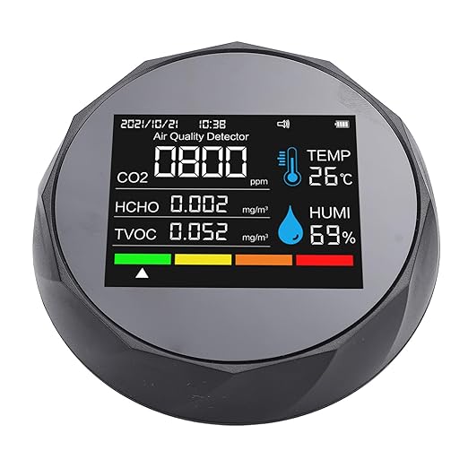TOPINCN 5 in 1 Indoor Air Quality Meter, Air Tester for HCHO PM2.5 Temperature Humidity, Bluetooths Connected Detector with Magnetic Base, Wall Mount Gas Monitor for Home Office - Image 8