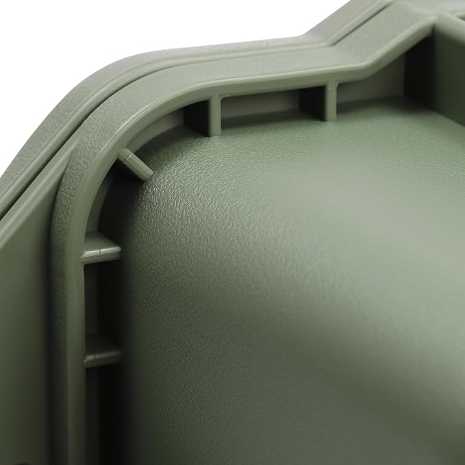 22" Weatherproof Hard Case Rolling Waterproof Case Dry Box with Foam Protective Cases Shockproof Hard Travel Cases For Cameras Lenses Electronic Equipment (Green) - Image 9