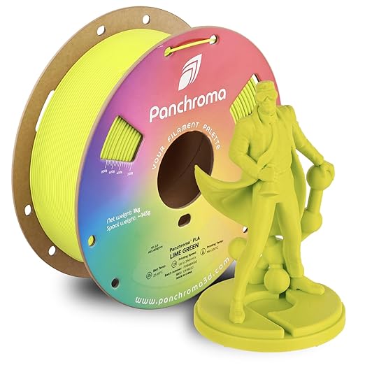 Panchroma PLA Lime Green 3D Printer Filament, 1.75mm, 1kg Spool, Easy to Print, High Speed Printing, Tangle Free, AMS Compatible, Perfect for Toys, Decor, Miniatures, Models & Cosplay by Polymaker