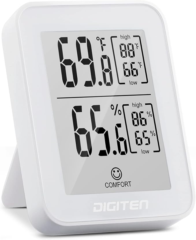 DIGITEN Digital Hygrometer Indoor Thermometer Humidity Meter Rare 360° HD E-Ink Screen Room Thermometer with Temperature and Humidity Monitor Mini Hygrometer Thermometer by DIGITEN