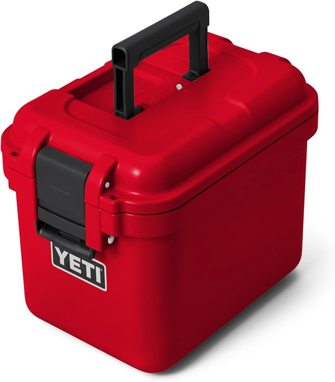 YETI LoadOut 15 GoBox Divided Waterproof Cargo Case, Dry Box, Camera Case, Fishing Tackle Box, Rescue Red by YETI