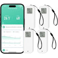 PHOVOLT WLAN Thermometer Hygrometer Sensor, Wireless Smart Temperature and Humidity Digital Display Monitor, with Remote App Notification Alert for Home, Greenhouse(4 Pack) by PHOVOLT