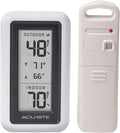 AcuRite Digital Thermometer with Indoor, Outdoor Temperature and Daily High and Lows (00424CA), White by AcuRite