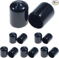 Acocony 11/16 Inch Rubber Cap Round Rubber End Caps PVC Flexible Protector Plastic Plugs for Round Holes Black Pack of 12 by Acocony