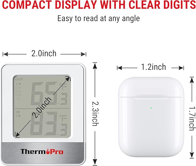 ThermoPro Indoor Outdoor Thermometer Wireless 500FT, Outside Greenhouse Thermometer with Temperature Sensor, Outdoor Thermometers for Patio Reptile House Home Baby Room Temperature Monitor - Image 8