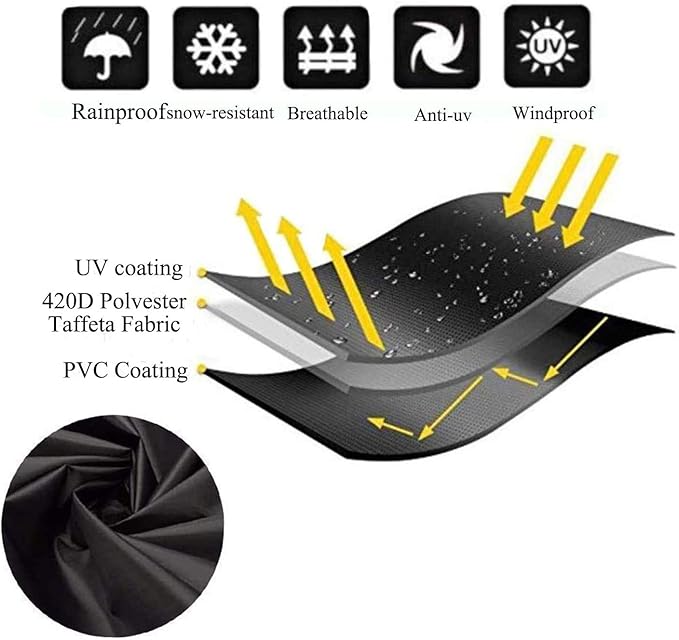 Outdoor Swing Cover 3 Triple Seater Hammock Cover Garden Swing Cover Garden Hammock Glider Chair Cover Patio Furniture Cover UV Resistant Swing Canopy Cover All Weather Protection - Image 7