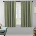 H.VERSAILTEX Blackout Curtains for Living Room Thermal Insulated Window Treatment Panels Room Darkening Blackout Drapes Back Tab/Rod Pocket Bedroom Draperies, 52 x 63 Inch, Sage, 2 Panels by HVERSAILTEX