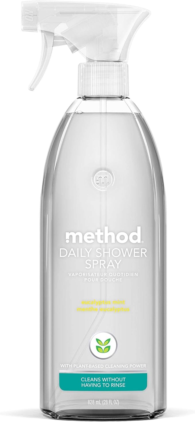 Method Daily Shower Spray Cleaner, Eucalyptus Mint, For Showers, Tile, Fixtures, Glass and Tubs, fl 28 oz (Pack of 1) by method
