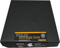 Lineco Folio Storage Box. Archival Clamshell with Metal Edge Boxboard, 11 x 14 x 1.75 Inches, Longevity Organize and Store Photos Documents Craft Cards Magazine Prints Wedding Dresses DIY, Black by Lineco