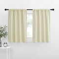 NICETOWN RV Blackout Curtains for Camper Windows, Beige, 34" x 36", Set of 2, Kitchen Curtains, Short Blackout Drapes, Thermal Insulated Rod Pocket Window Treatment Draperies for Nursery by NICETOWN