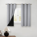 BGment Short 100% Blackout Curtains for Bedroom, Thermal Insulated Energy Efficiency Noise Reducing Grommet Curtains 54 Inch Length with Liner for Small Window 2 Panels Each 42 Inch Wide, Light Grey by BGment