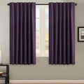 H.VERSAILTEX Blackout Curtains Thermal Insulated Window Treatment Panels Room Darkening Blackout Drapes for Living Room Back Tab/Rod Pocket Bedroom Draperies, 52 x 63 Inch, Plum Purple, 2 Panels by HVERSAILTEX
