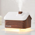 Mini Cabin Humidifier,House Shape, Cute Personal Small Humidifier with adjustable Cool Mist Mode,7 Color Light for office Desktop,Plant Home Indoor Room Baby Bedroom Super Quiet Christmas Gift by OWIWI