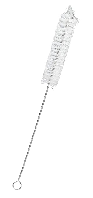 EISCO 12PK Bristle Cleaning Brushes with Fan-Shaped Ends, 9" - Twisted Stainless Steel Wire Handle - Ideal for 0.6" - 0.8" Diameter Tubes, Bottles, Flasks, Cylinders, Jars, Vases, Cups - Image 2