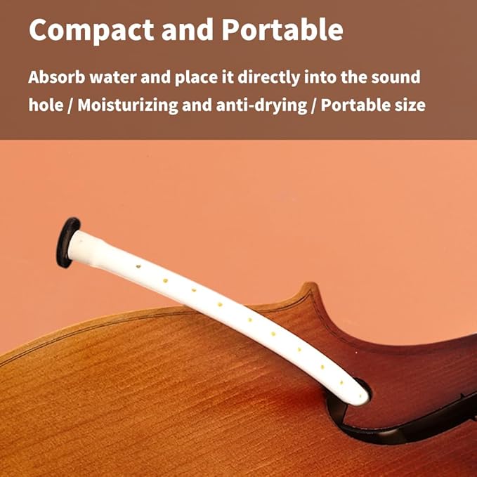 Cello Humidifier Tube | F-Hole Moisturizer for Acoustic Cellos | Synthetic Fiber Sponge Core | Prevent Cracks & Maintain Resonance - Image 2