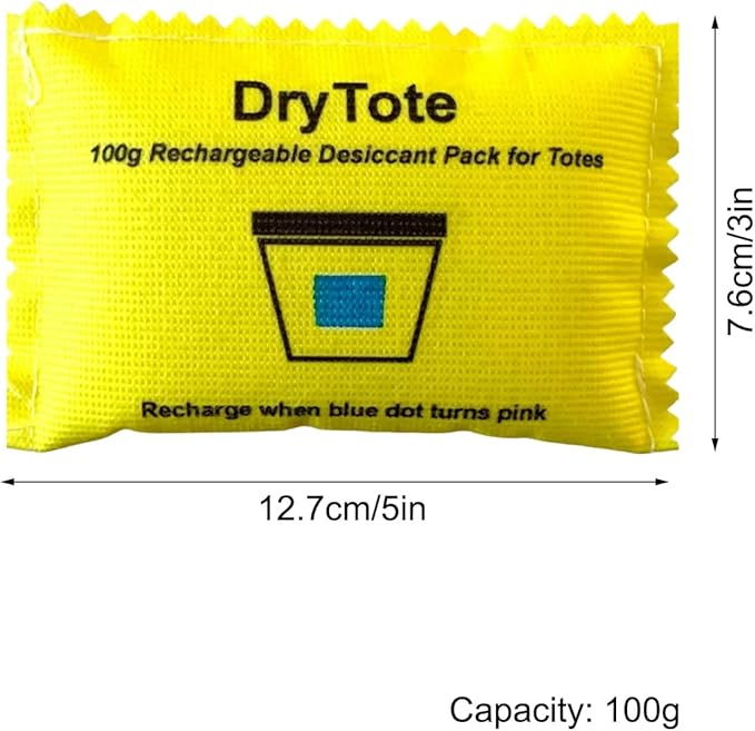 Rechargeable Desiccant Pack, With Effective Moisture Control, 100g, Reusable Moisture Absorber, Dehumidifier Bags, Protects Valuables And Belongings, For Bookshelf, Home, Drawers, Cabinet, Fridge - Image 6
