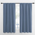NICETOWN Blackout Curtains for Living Curtains, Triple Weave Home Decoration Thermal Insulated Solid Blackout Curtains & Drapes for Nursery (Stone Blue, Set of 2, 42-inch x 63-inch) by NICETOWN