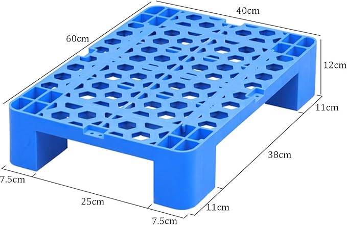 LNNW Plastic Pallet, Storage Rack, Waterproof Sturdy Grill, Moisture Barrier, Portable Floor Pallets for Garage Supermarket Basement(60x40x12cm) - Image 6