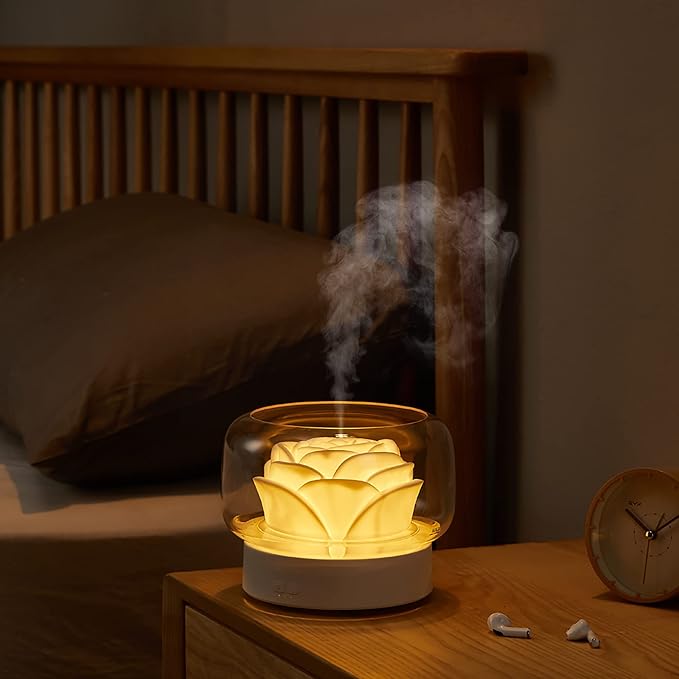 Diffusers for Essential Oils Large Room: SEVEYEE 500ml Aromatherapy Diffuser for Home Bedroom - Big Capacity Running 24 Hours Waterless Auto Off with 7 Colors Lights - White - Image 8