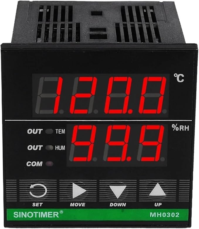 Temperature Humidity Controller, MH0302 Panel Mounted Digital Temperature and Humidity Controller Sensor - Image 2