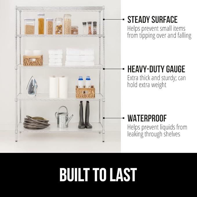 GORILLA GRIP ShelfGuard Wire Shelf Liner Compatible with Amazon Basics Shelving Unit, Set of 4 Waterproof Liners for Organizing Metal Rack Shelves, Kitchen Cabinets, Cupboard, Pantry, 18x48 Clear - Image 2